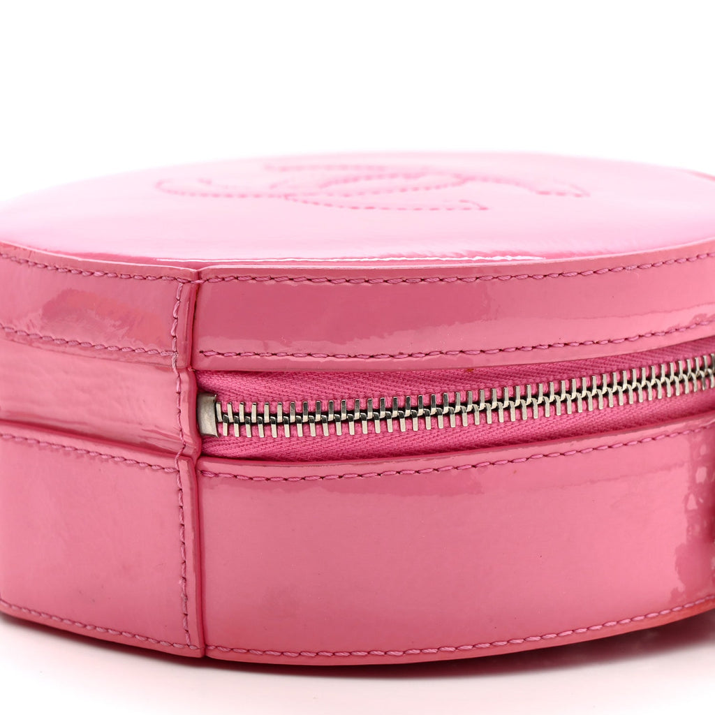 Chanel Patent Round As Earth Evening Bag Pink