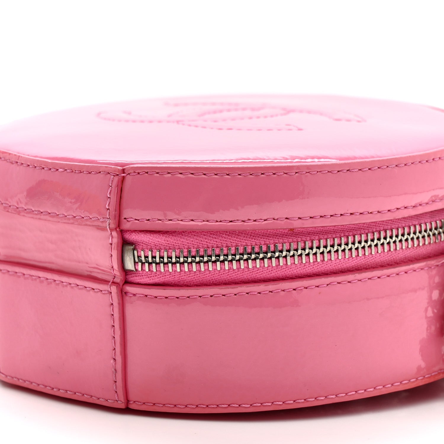 Chanel Patent Round As Earth Evening Bag Pink