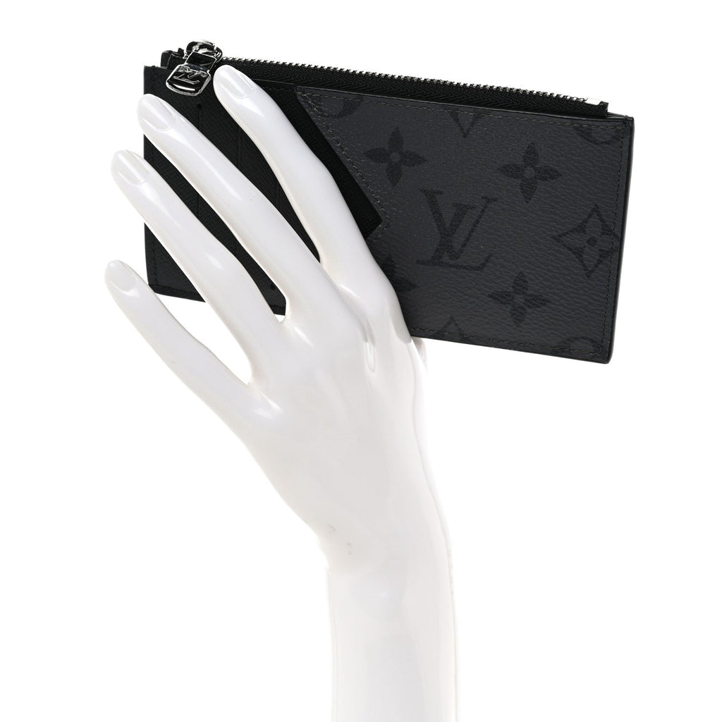 Louis Vuitton Reverse Monogram Eclipse Taiga Coin Card Holder