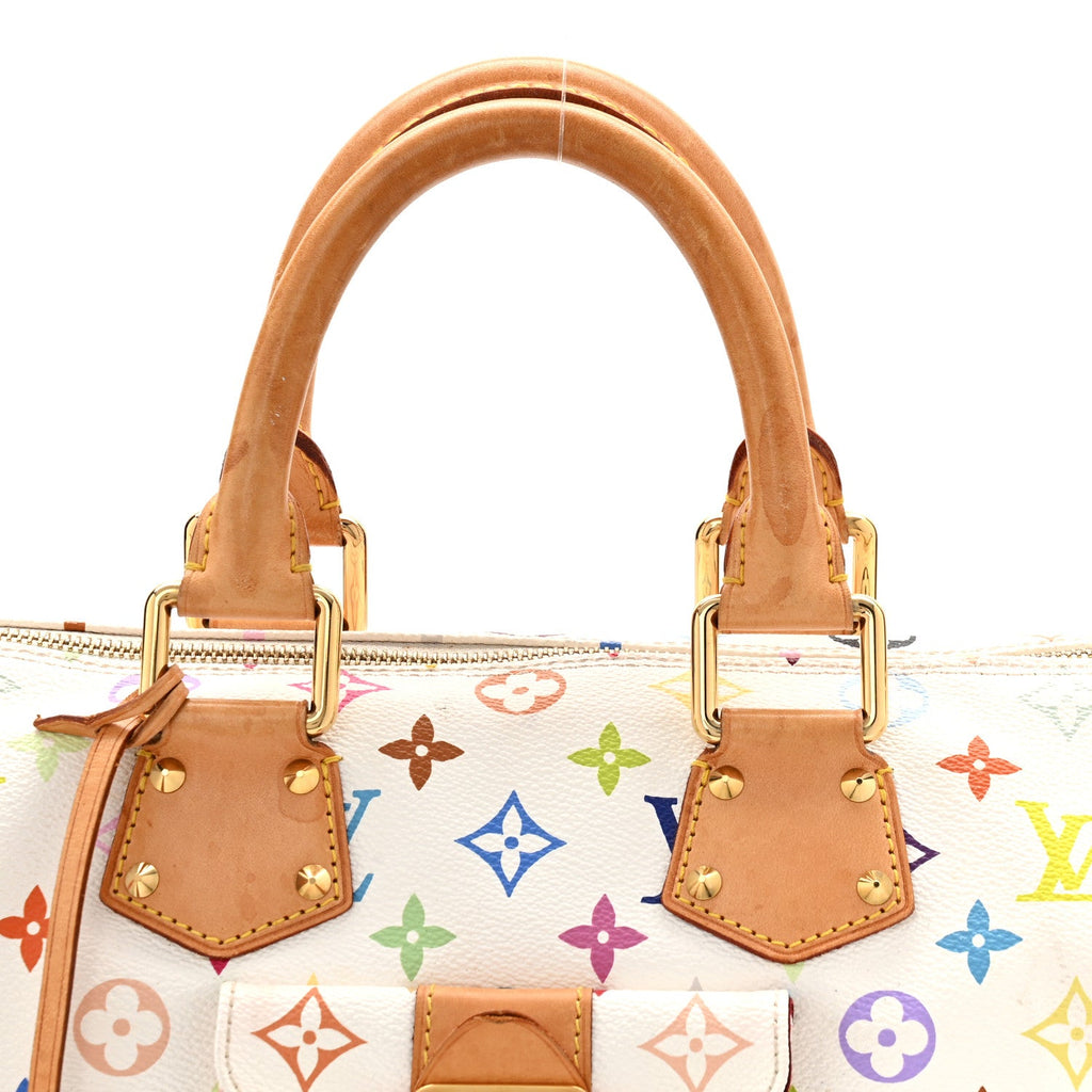 Louis Vuitton Monogram Multicolor Speedy 30 White