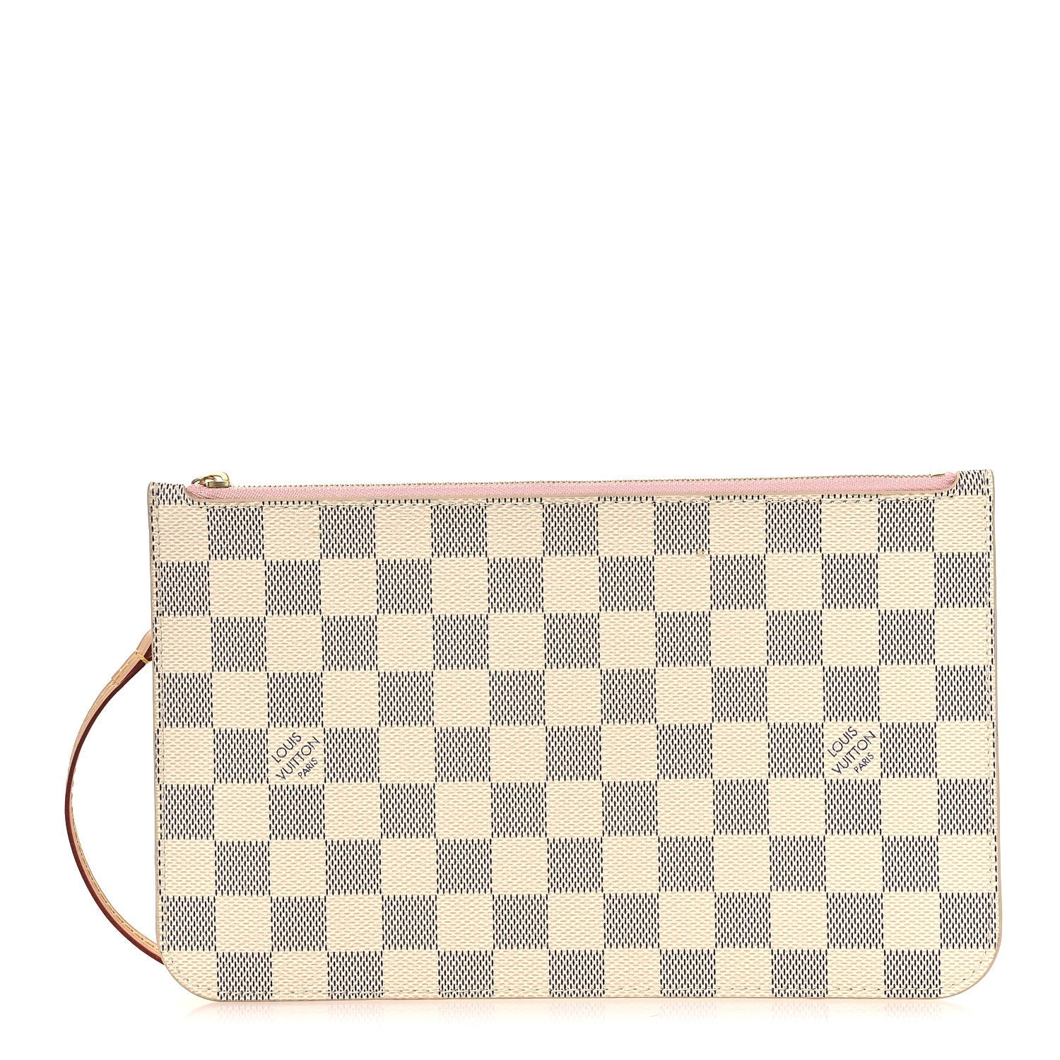 Louis Vuitton Damier Azur Neverfull MM GM Pochette Rose Ballerine