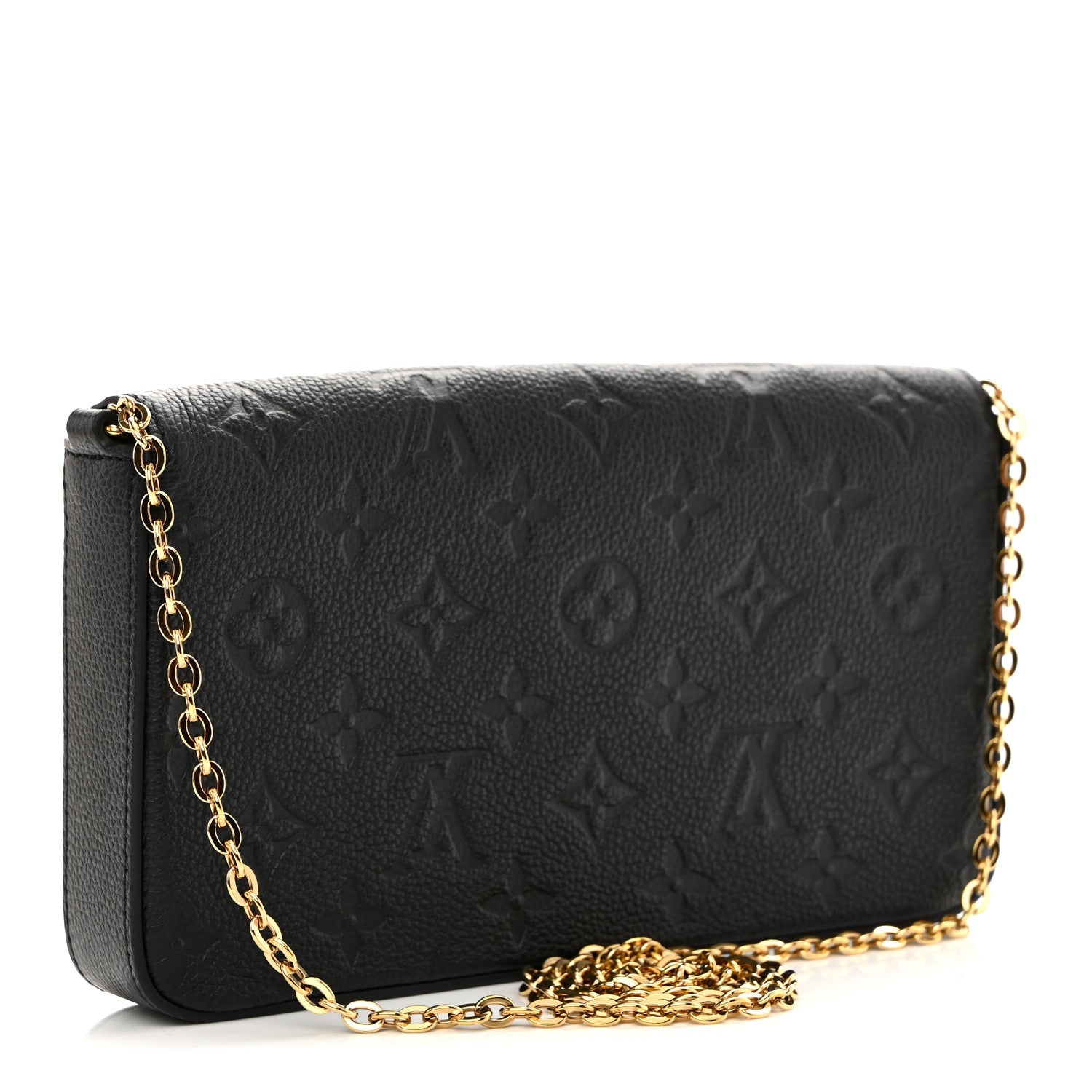 Louis Vuitton Empreinte Pochette Felicie Chain Wallet Black
