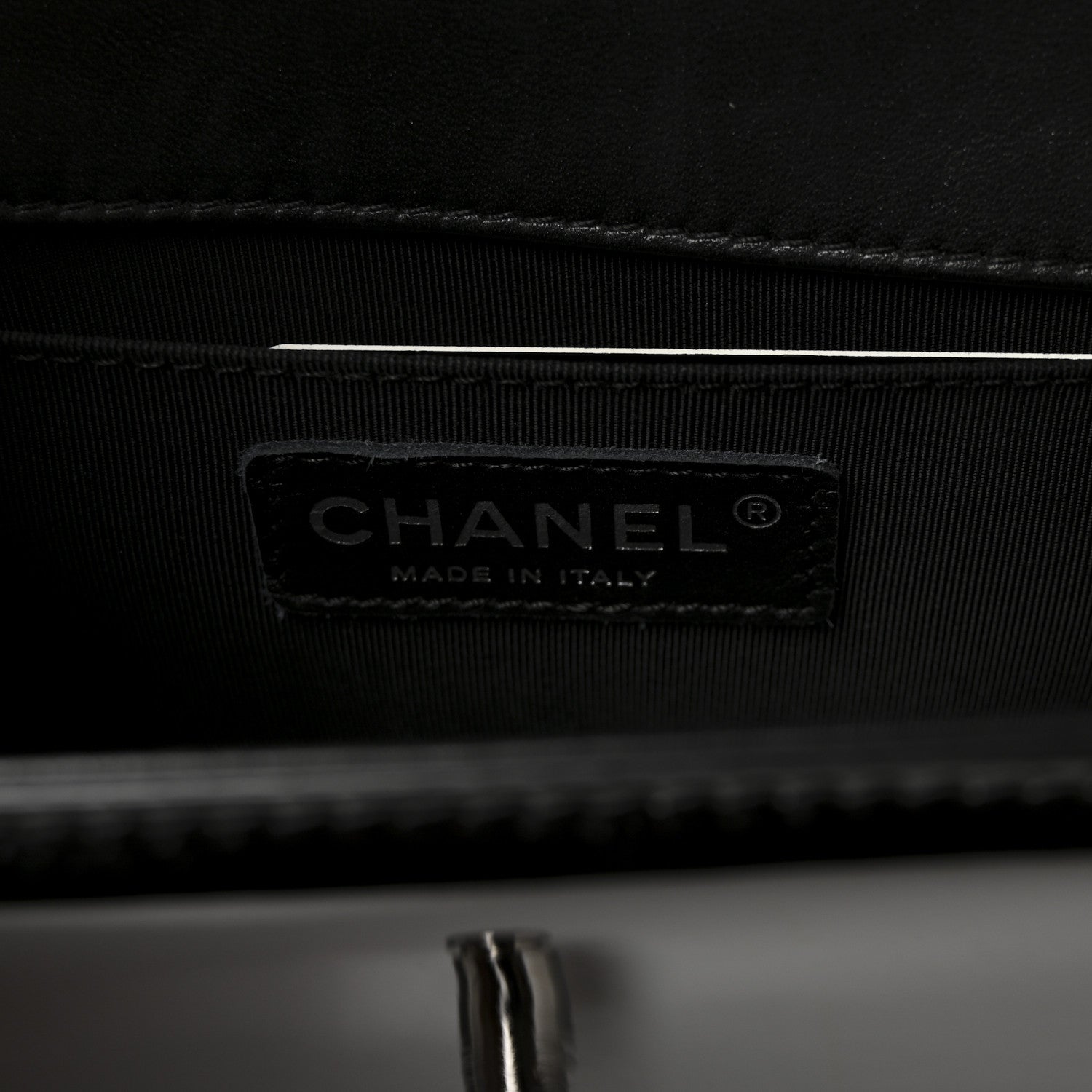 Chanel Patent Calfskin Quilted Small Boy Flap Black