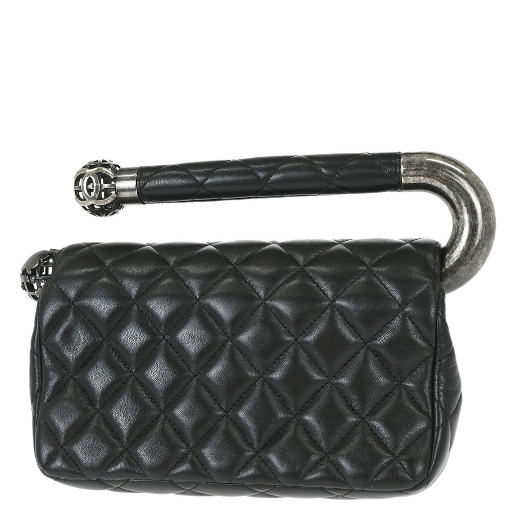 Chanel Black Lambskin Around the World Handbag