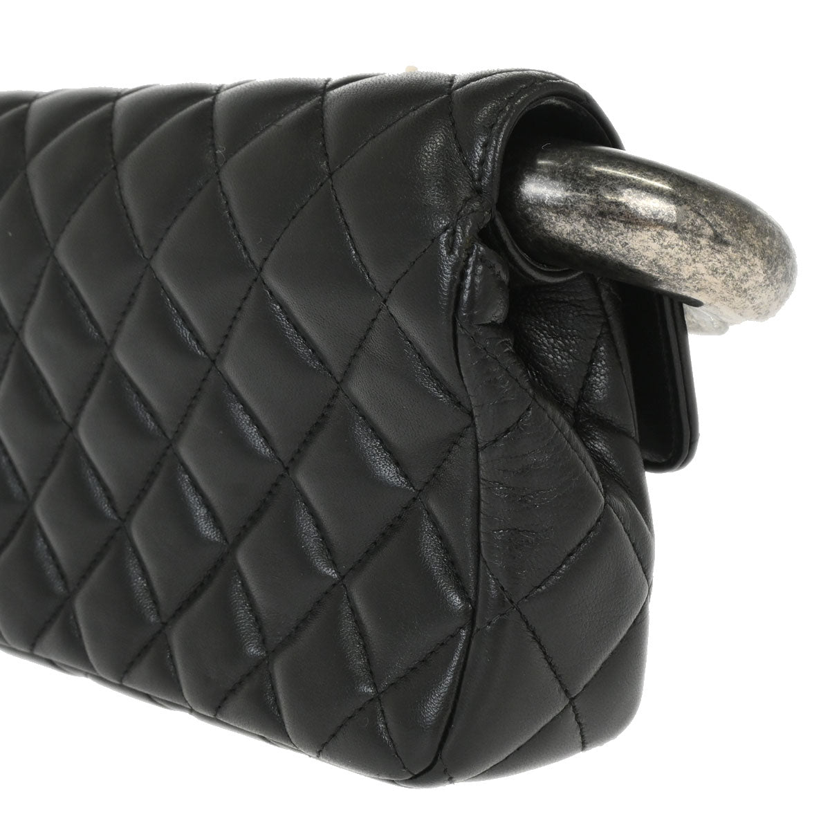 Chanel Black Lambskin Around the World Handbag