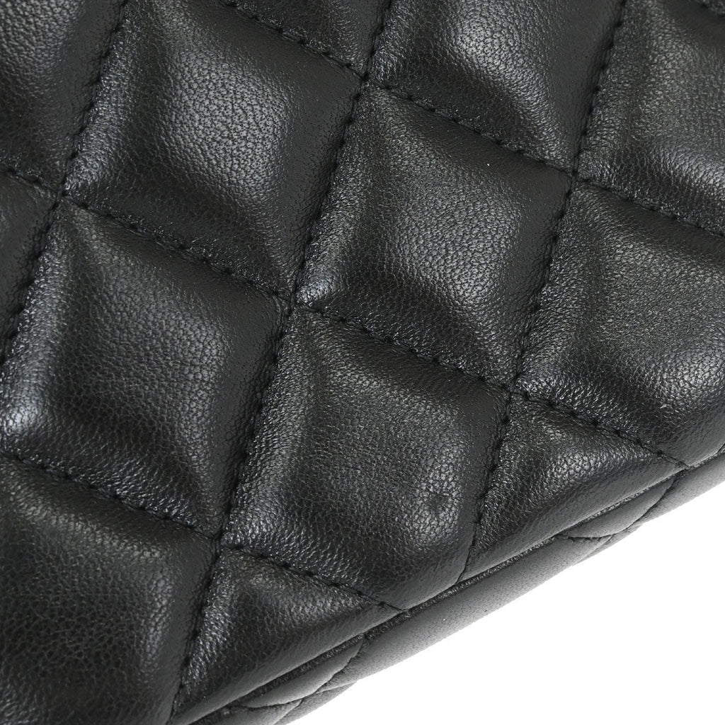 Chanel Black Lambskin Around the World Handbag