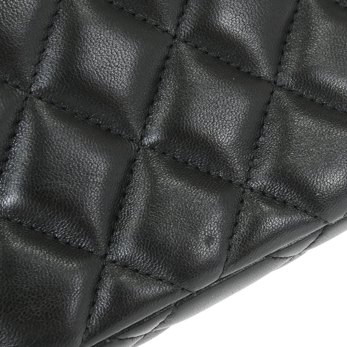 Chanel Black Lambskin Around the World Handbag