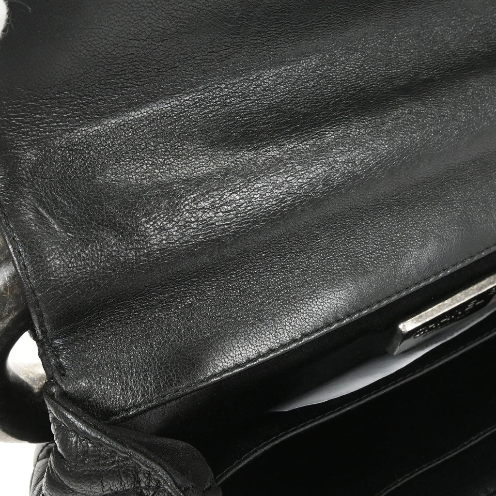 Chanel Black Lambskin Around the World Handbag