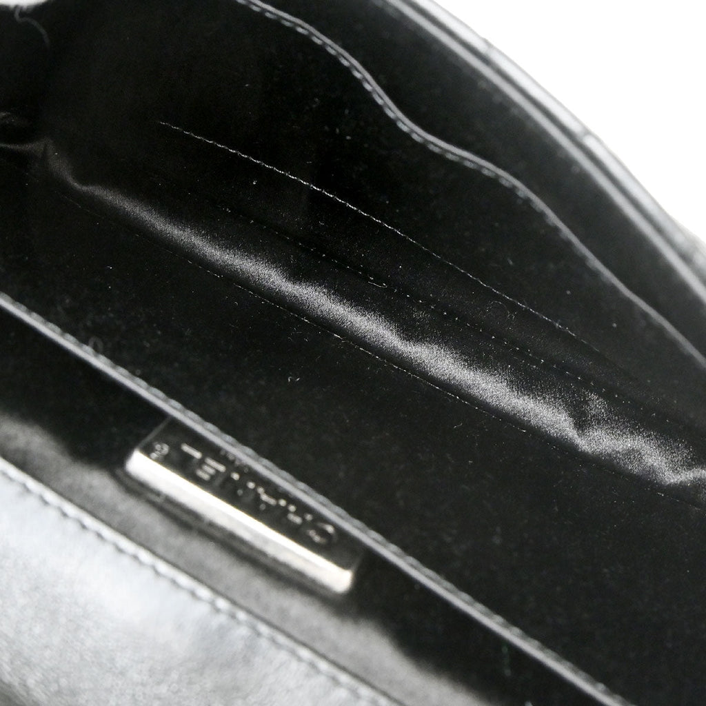 Chanel Black Lambskin Around the World Handbag