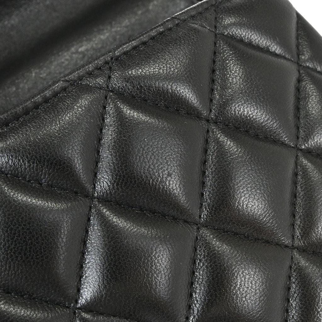 Chanel Black Lambskin Around the World Handbag
