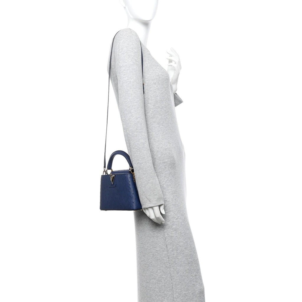 Louis Vuitton Ostrich Capucines Mini Indigo