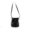 Christian Dior Crinkled Calfskin Macrocannage Medium D-Motion Bag Black