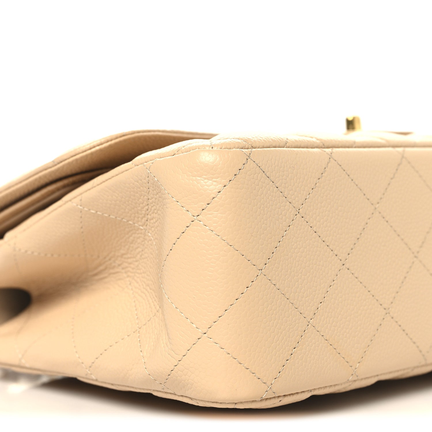 Chanel Caviar Quilted Jumbo Double Flap Beige Clair