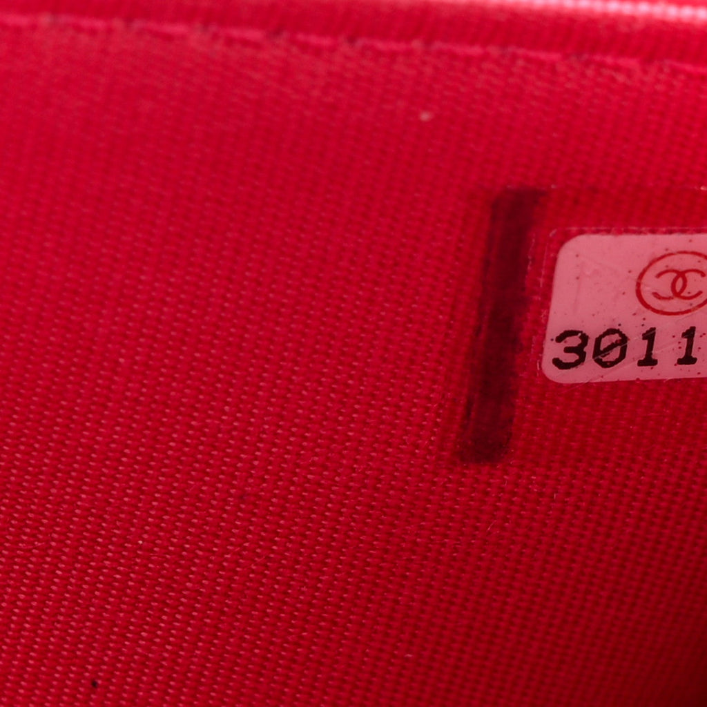 Chanel Lambskin Quilted Trendy CC Wallet On Chain WOC Dark Pink