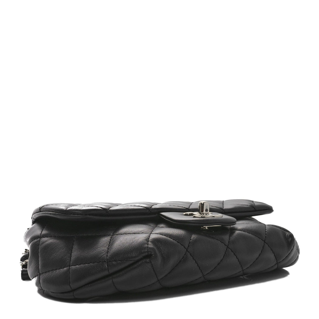 Chanel Calfskin Quilted CC Uniform Flap Belt Bag Black