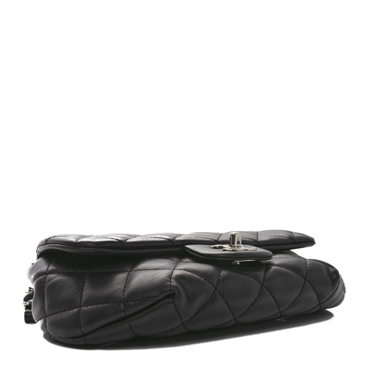 Chanel Calfskin Quilted CC Uniform Flap Belt Bag Black