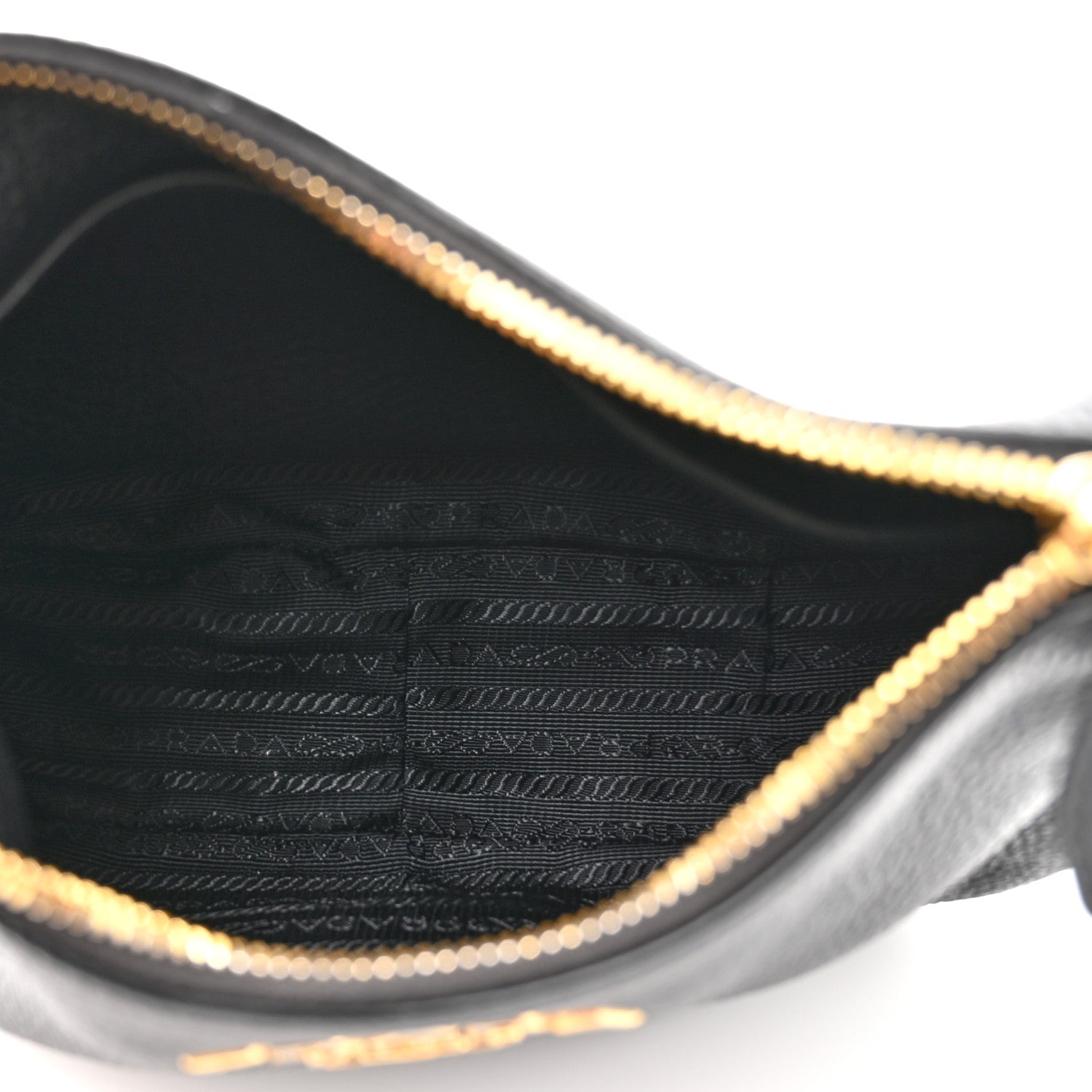 Prada Vitello Phenix Zippered Messenger Hobo Black