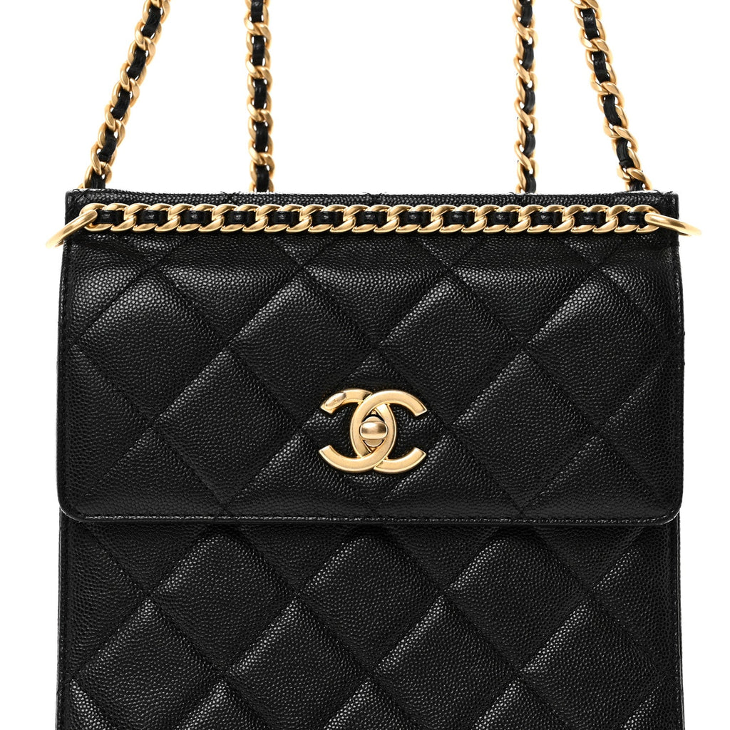 Chanel Caviar Quilted Multi Chain Backpack Black