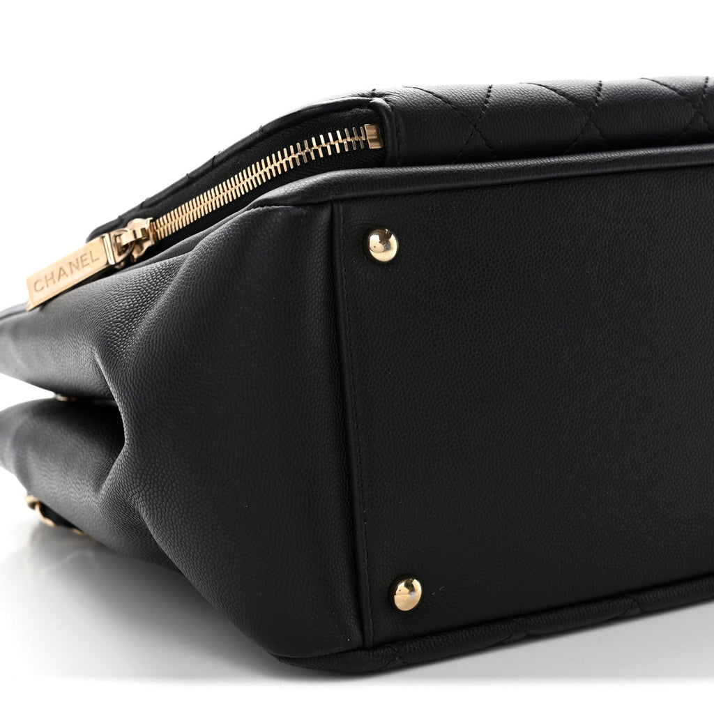 Chanel Caviar Quilted Small Business Affinity Shopping Bag Black