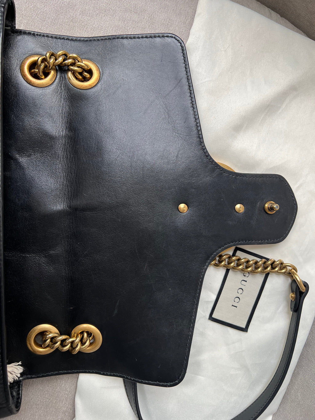 Gucci GG Black Marmont Medium Shoulder Bag