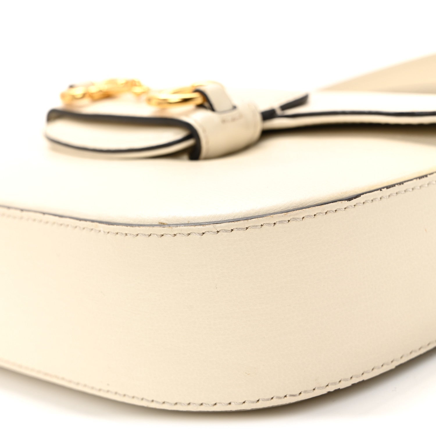 Gucci Azalea Calfskin Web Mini Horsebit 1955 Shoulder Bag Mystic White