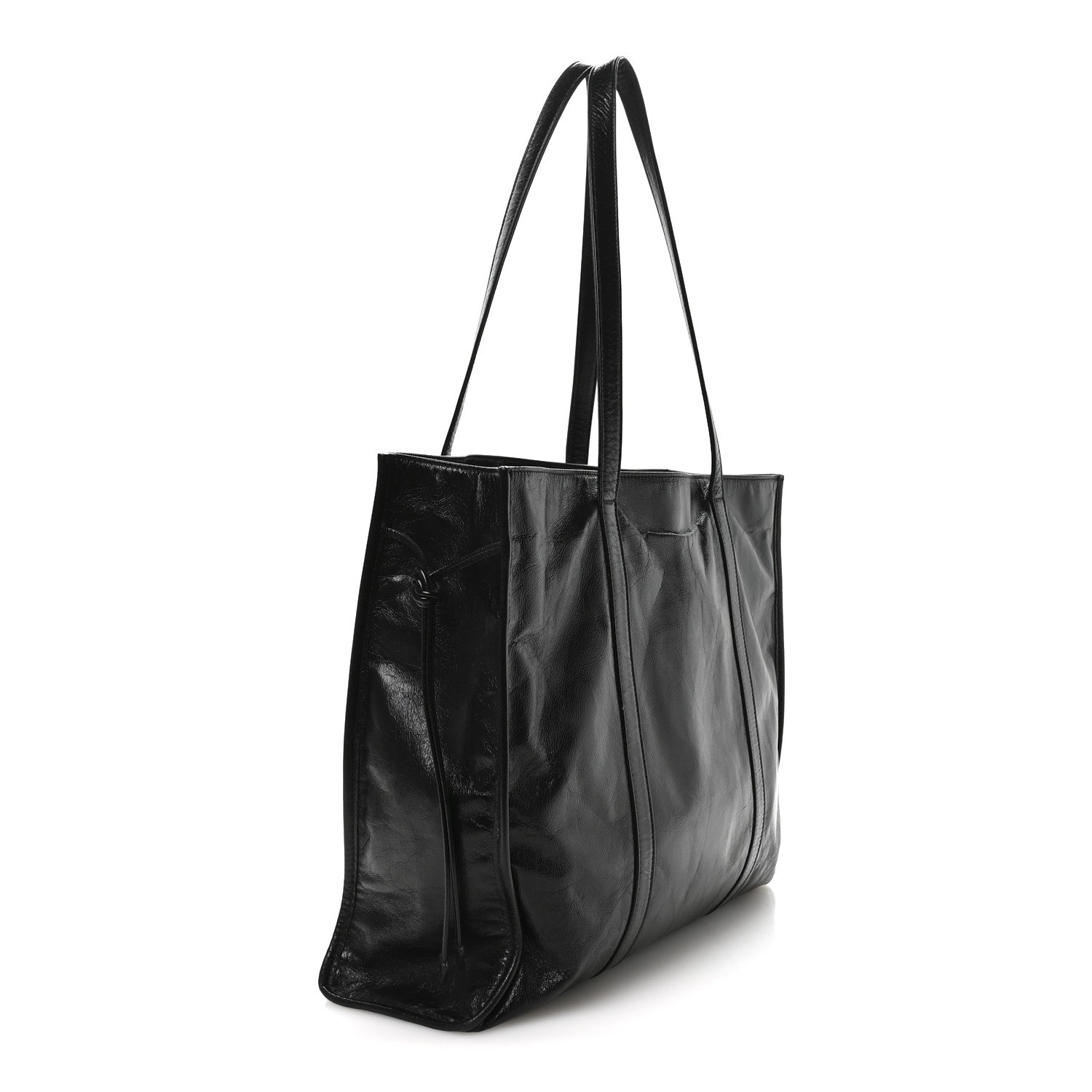 Prada Soft Lux Large Shopping Tote Black