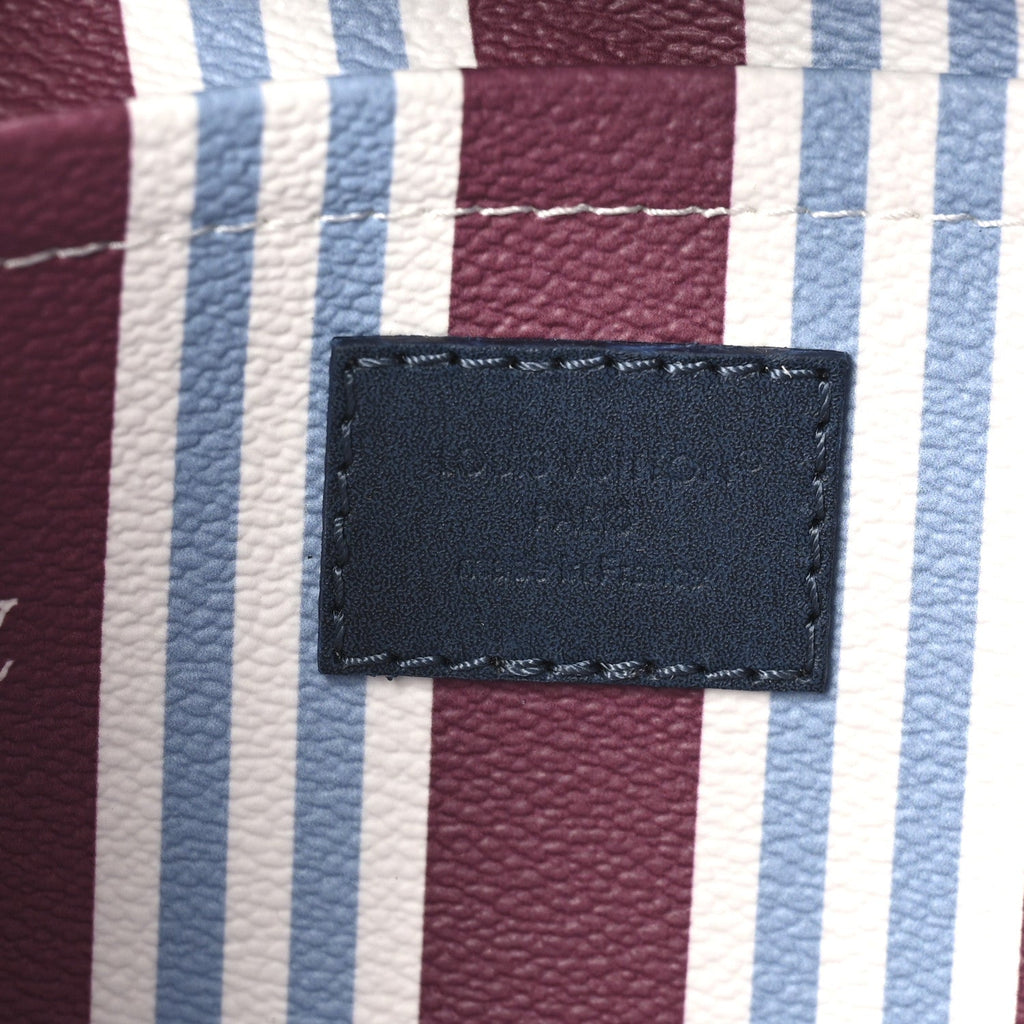 Louis Vuitton Monogram Heritage Locker Dopp Kit Toilet Pouch Blue