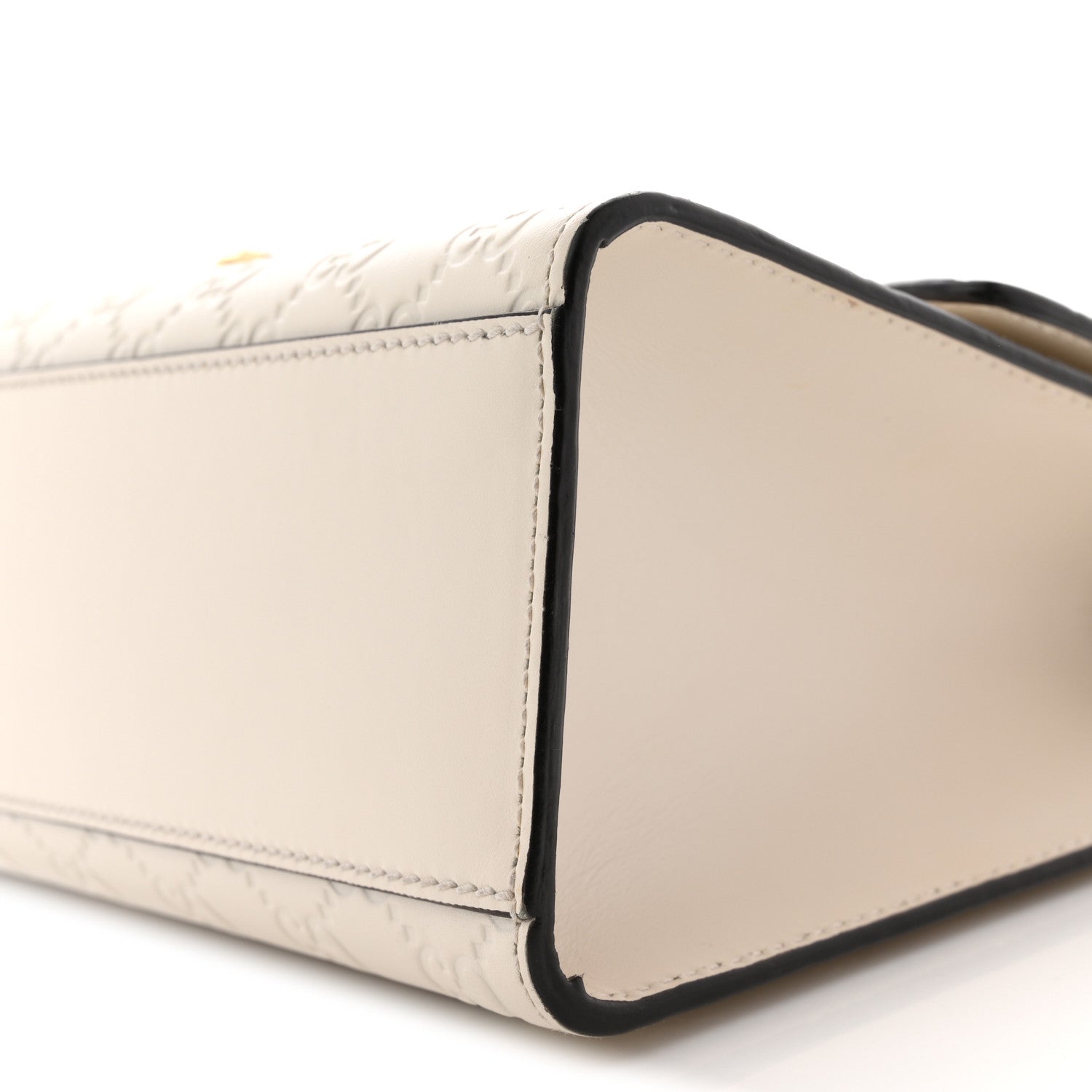 Gucci Guccissima Medium Padlock Shoulder Bag Mystic White