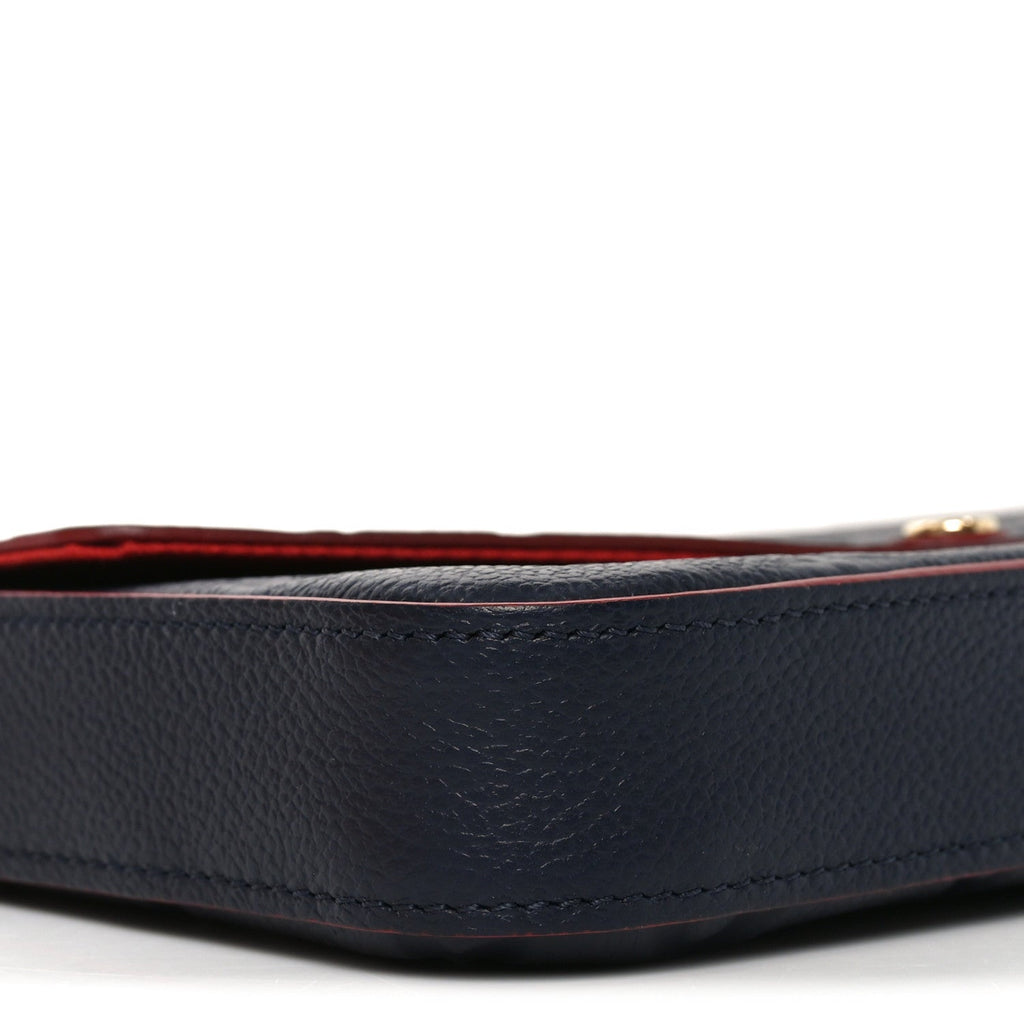 Louis Vuitton Empreinte Pochette Felicie Chain Wallet Marine Rouge