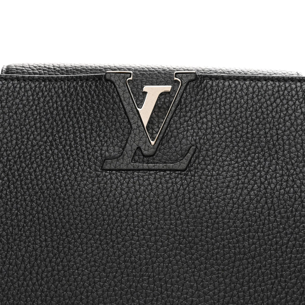 Louis Vuitton Taurillon Capucines MM Platino