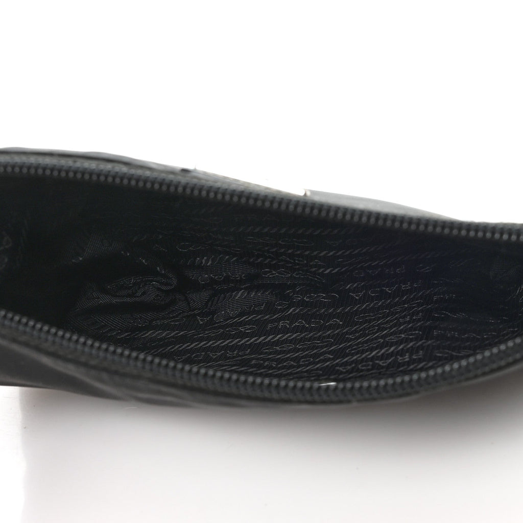 Prada Tessuto Nylon Saffiano Wristlet Black