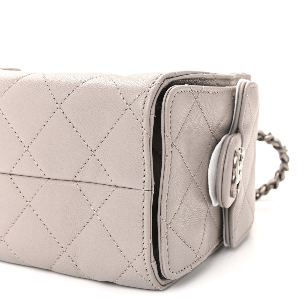 Chanel Caviar Quilted Mini Chanel 25 Handbag Dark Grey