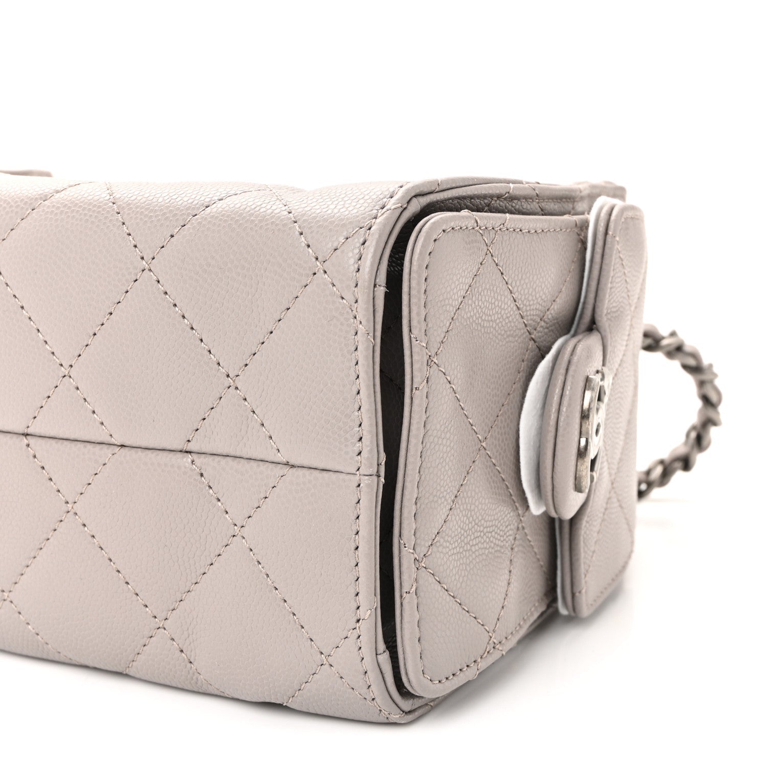 Chanel Caviar Quilted Mini Chanel 25 Handbag Dark Grey