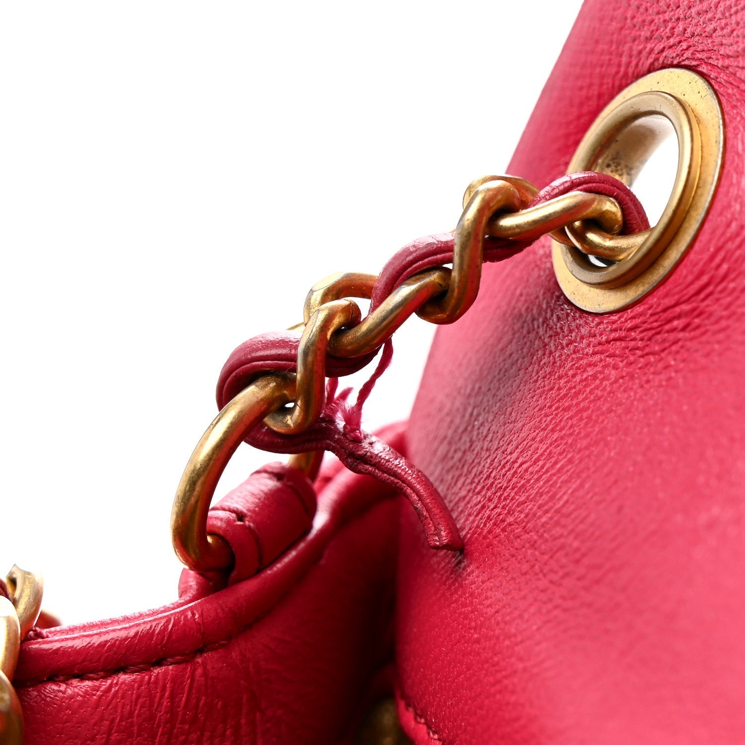 Chanel Lambskin Quilted Mini Rectangular Pearl Crush Flap Fuchsia