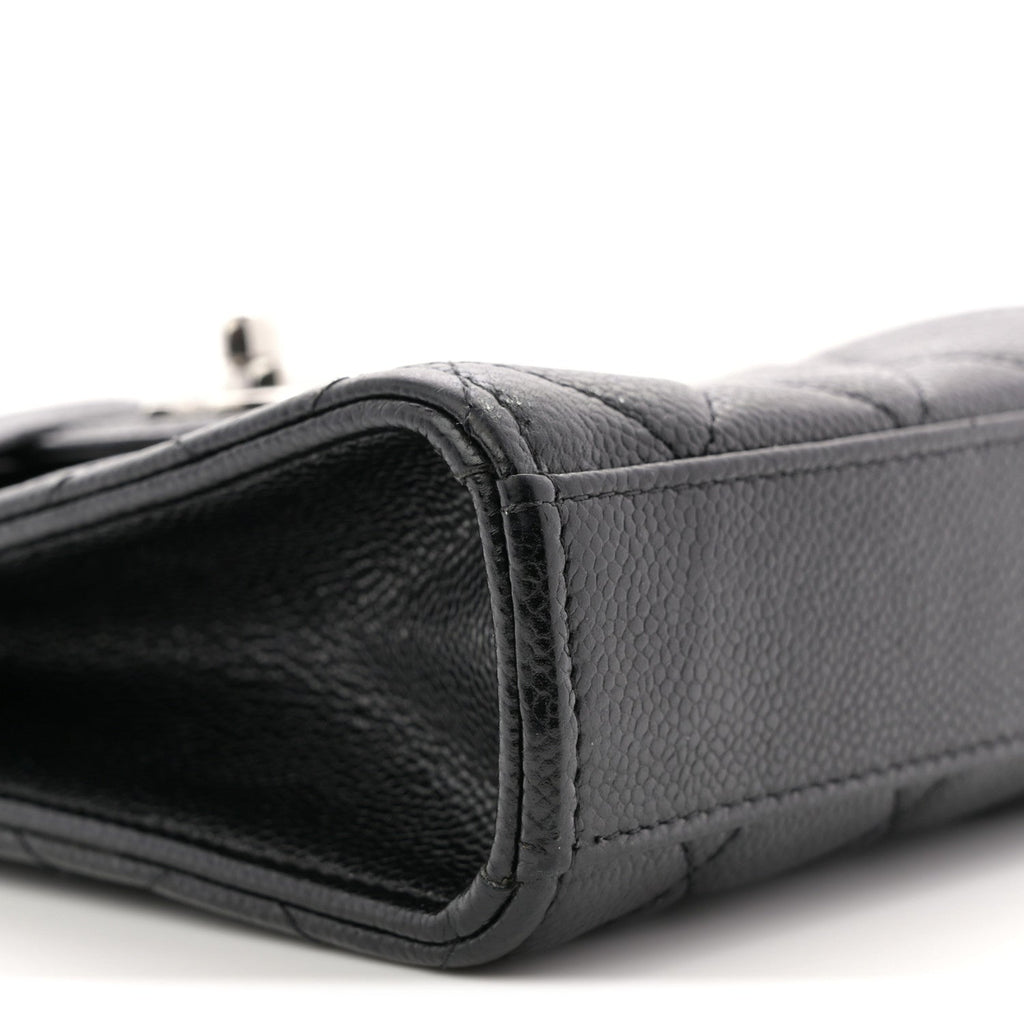 Chanel Caviar Quilted Classic Phone Holder Black