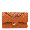 Chanel Caviar Quilted Small Double Flap Light Brown