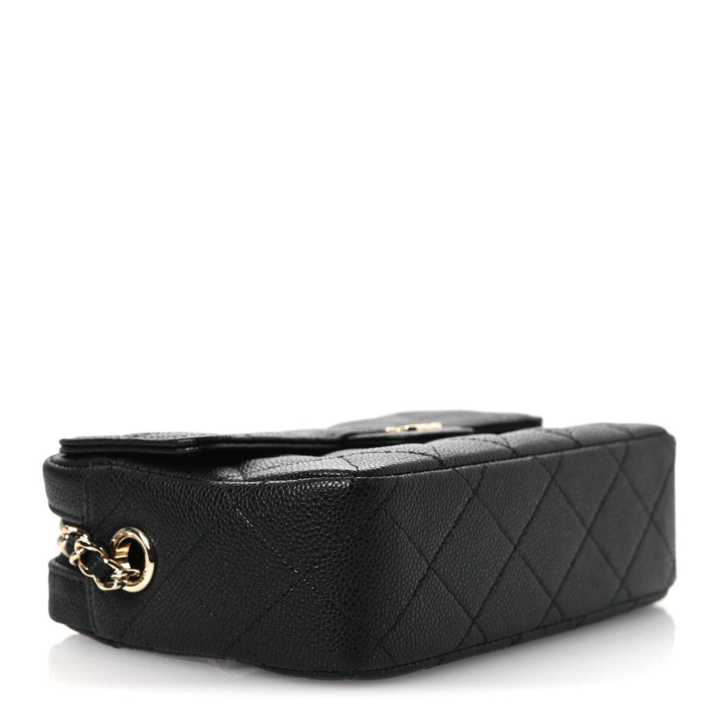 Chanel Caviar Quilted Chain Camera Bag Black