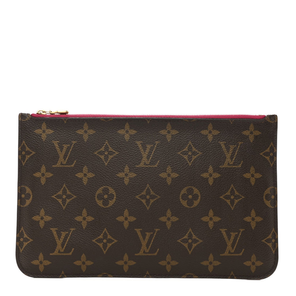 Louis Vuitton Monogram Neverfull MM GM Pochette Pivoine