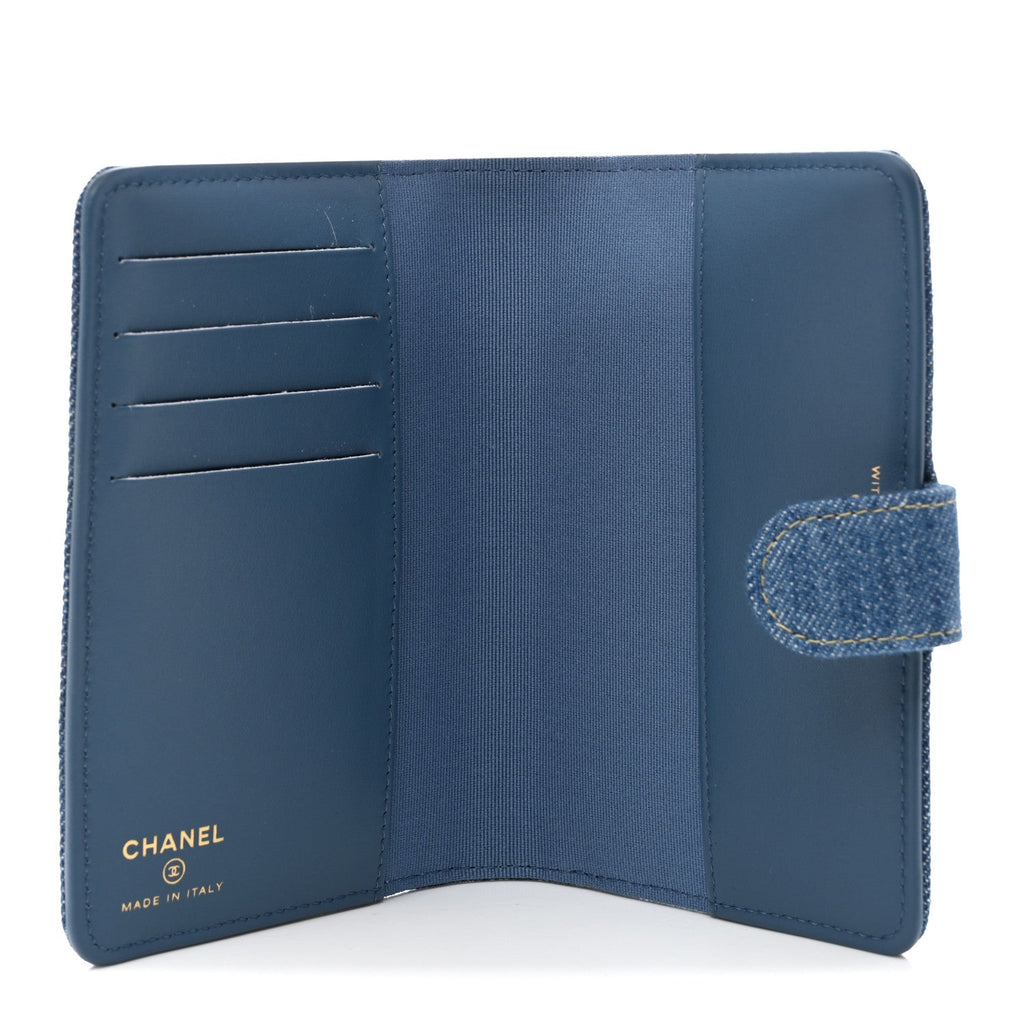 Denim Passport Holder Blue