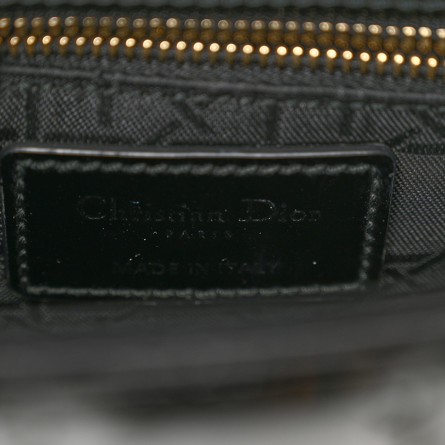 Christian Dior Patent Cannage Mini Lady Dior Black