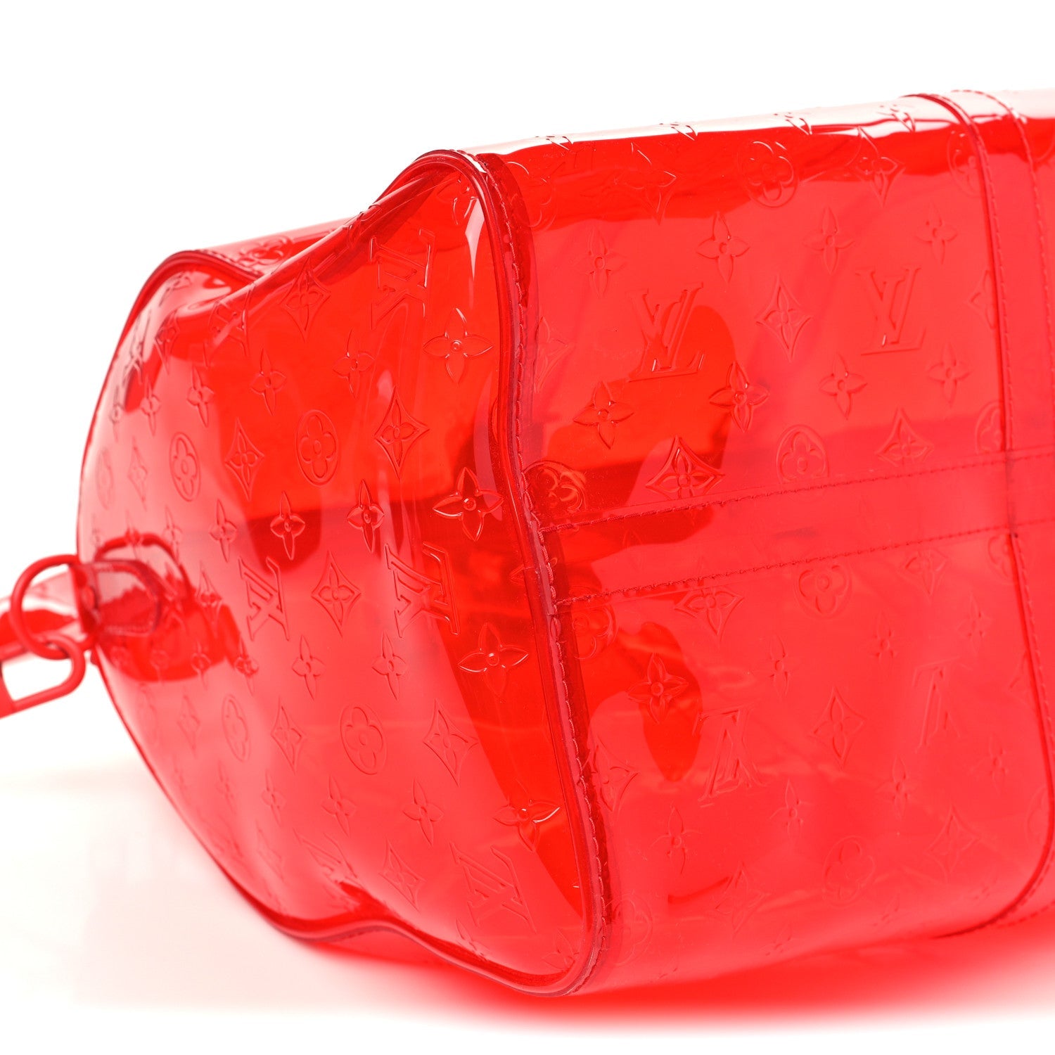 Louis Vuitton PVC Monogram Keepall Bandouliere 50 Grenadine Red
