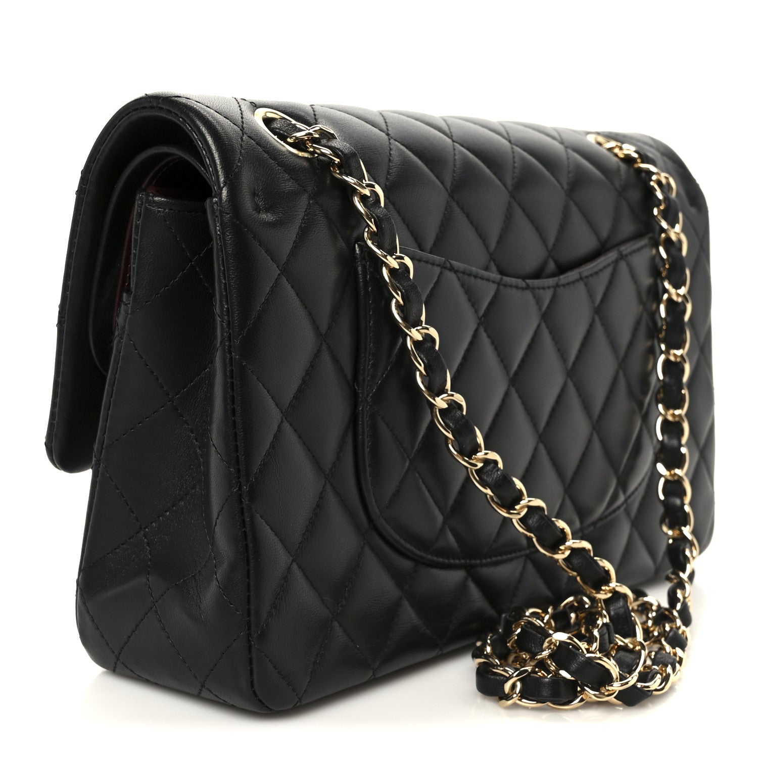 Chanel Lambskin Quilted Medium Double Flap Black