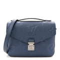 Louis Vuitton Metallic Empreinte Monogram Giant Pochette Metis Navy Nacre