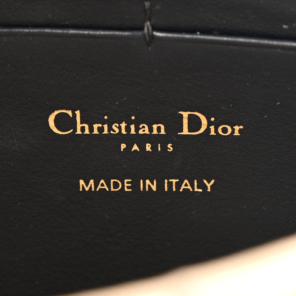 Christian Dior Oblique Saddle Chain Pouch Blue