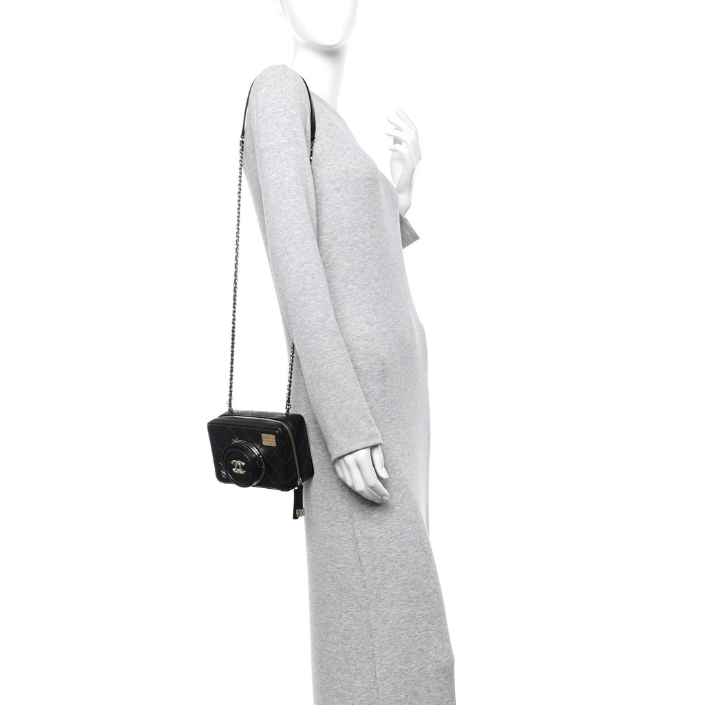 Chanel Lambskin Quilted Coco Click Bag Black