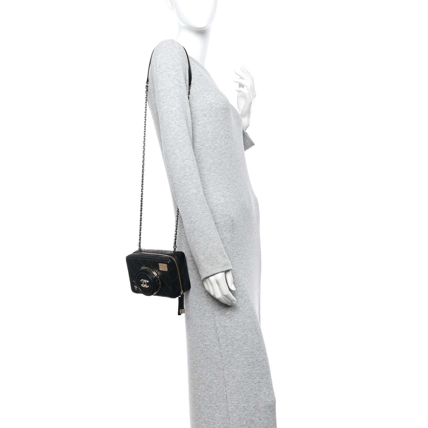 Chanel Lambskin Quilted Coco Click Bag Black