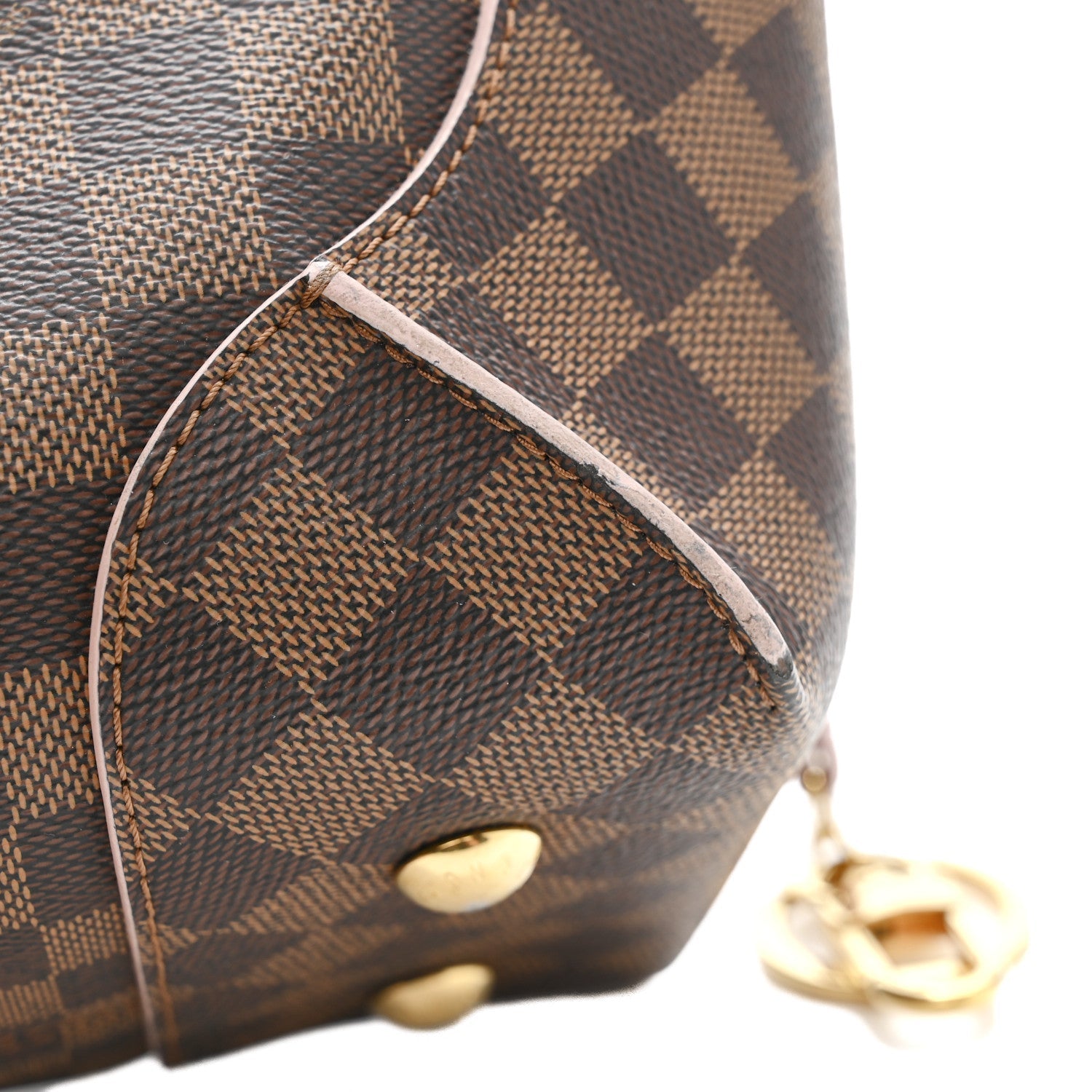 Louis Vuitton Damier Ebene Caissa Hobo Rose Ballerine