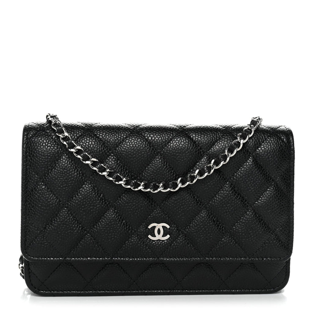 Chanel Caviar Quilted Wallet on Chain WOC Black