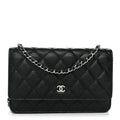Chanel Caviar Quilted Wallet on Chain WOC Black