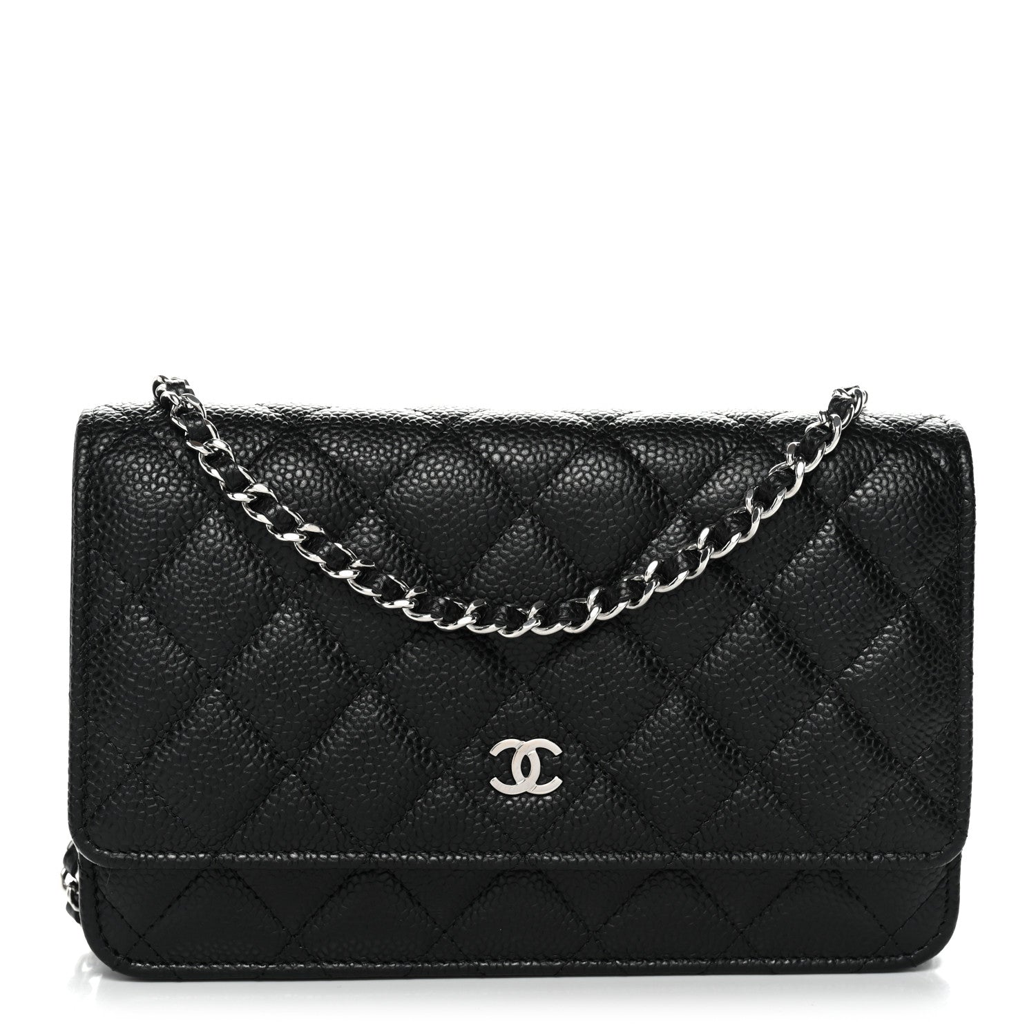Chanel Caviar Quilted Wallet on Chain WOC Black